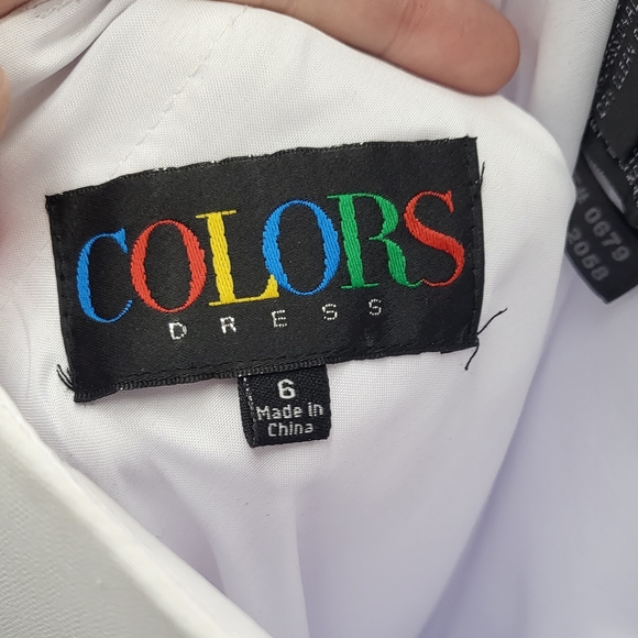 White Formal Dress by Colors Dress - Picture 3 of 4